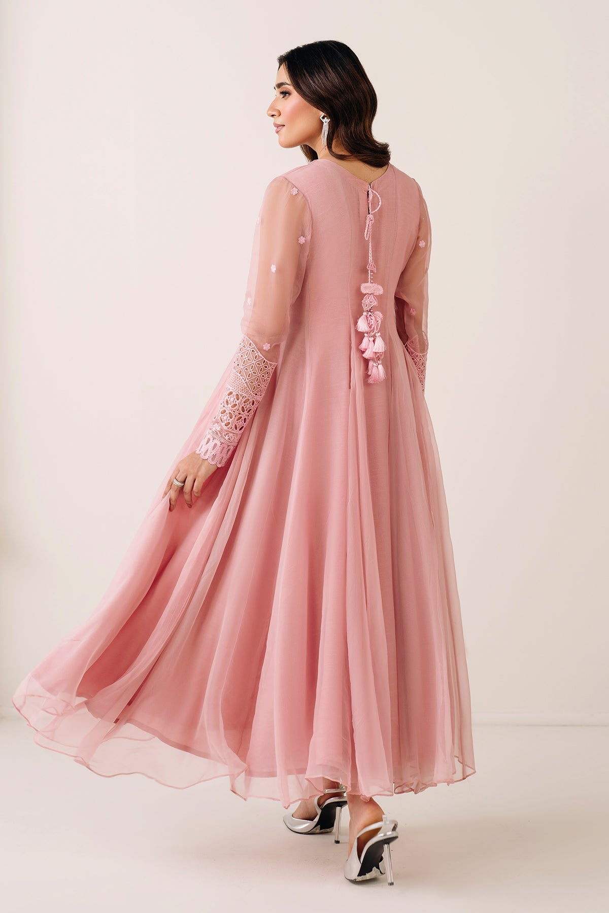 EMBROIDERED CHIFFON FROCK PR-1124