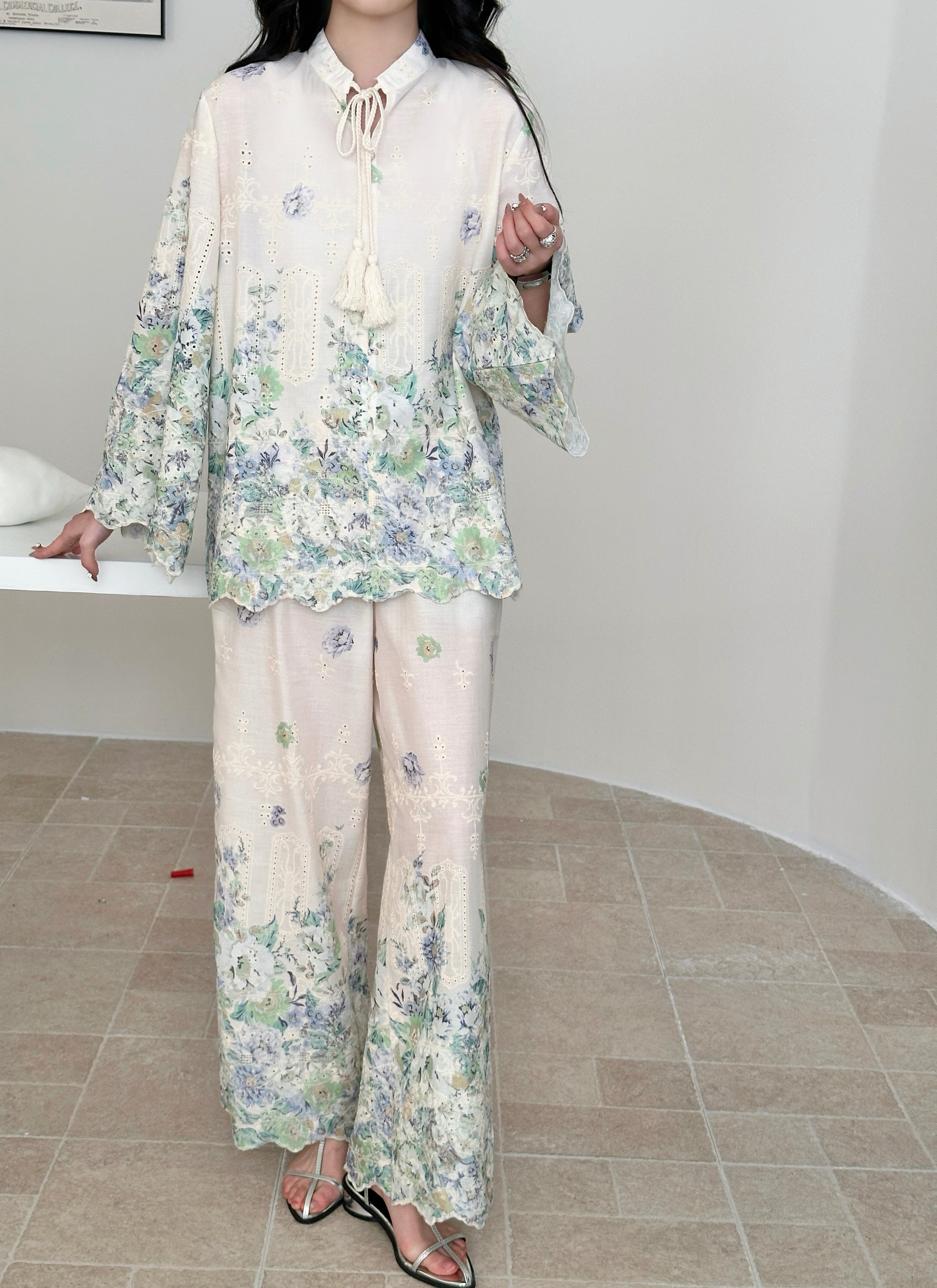 Phuket Embroidered Detail Suit