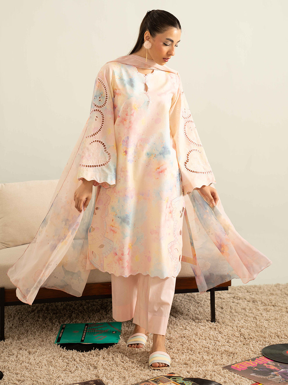 Peach - Dupatta