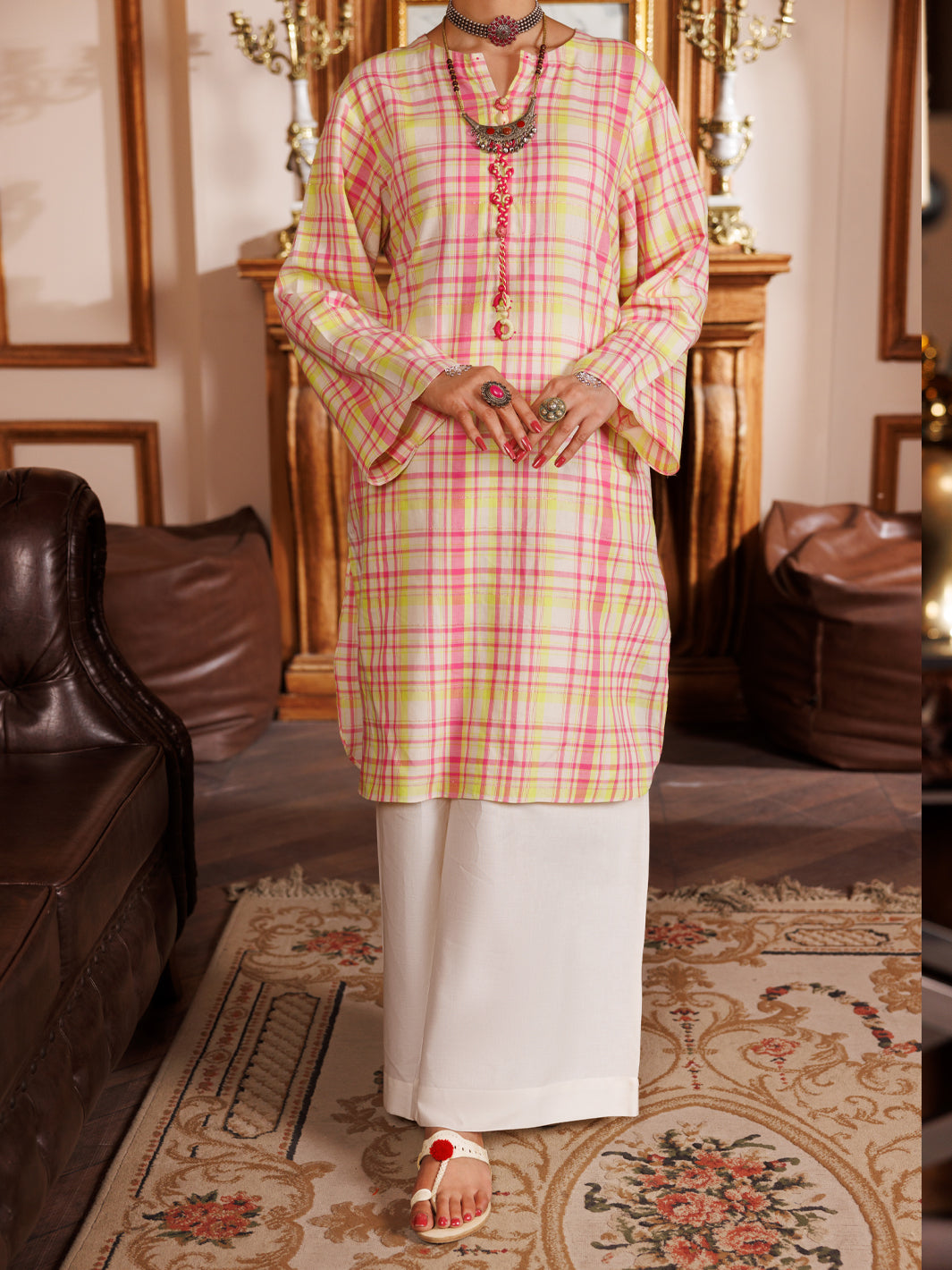 Multi Yarn Dyed 2Pc Stitched - AL-2PS-LKS-982