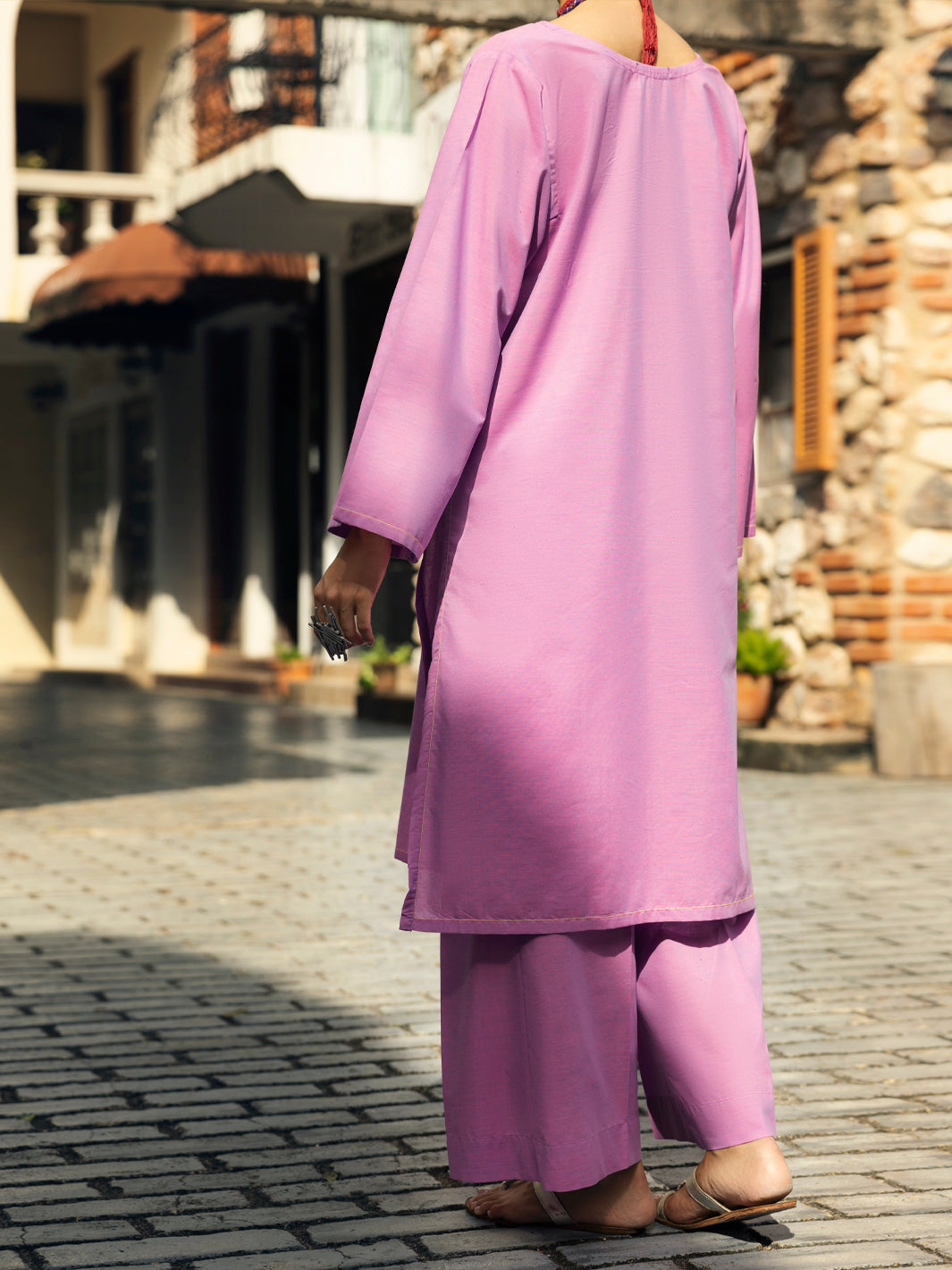 Light Purple Yarn Dyed Formal 2 Piece Stitched - AL-2PS-LKS-988