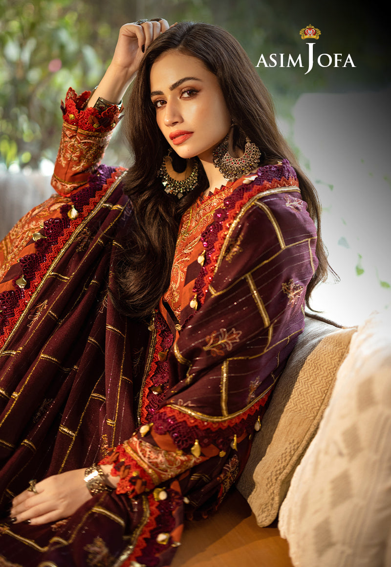AJKTD-09 EMBROIDERED STITCHED 3 PCS