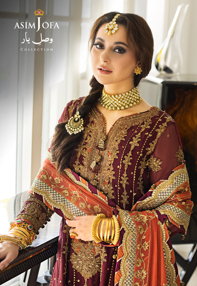 AJVY-02 DESIGNERS STITCHED EMBROIDERED ORGANZA 3 PCS