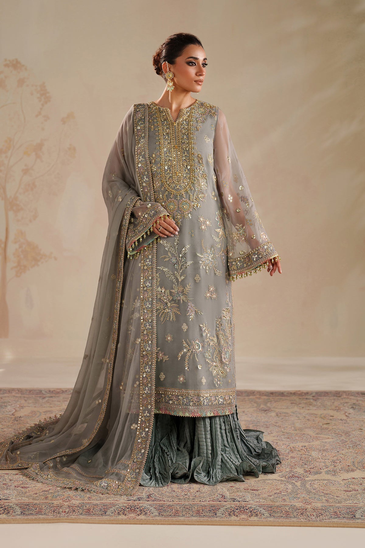 EMBROIDERED CHIFFON UF-4364