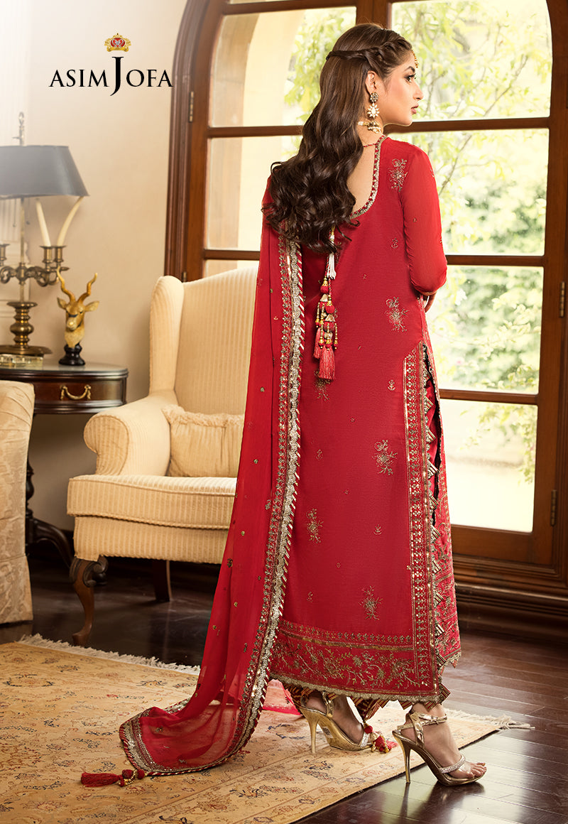 AJJM-07 EMBROIDERED CHANDERI COTTON 3 PCS