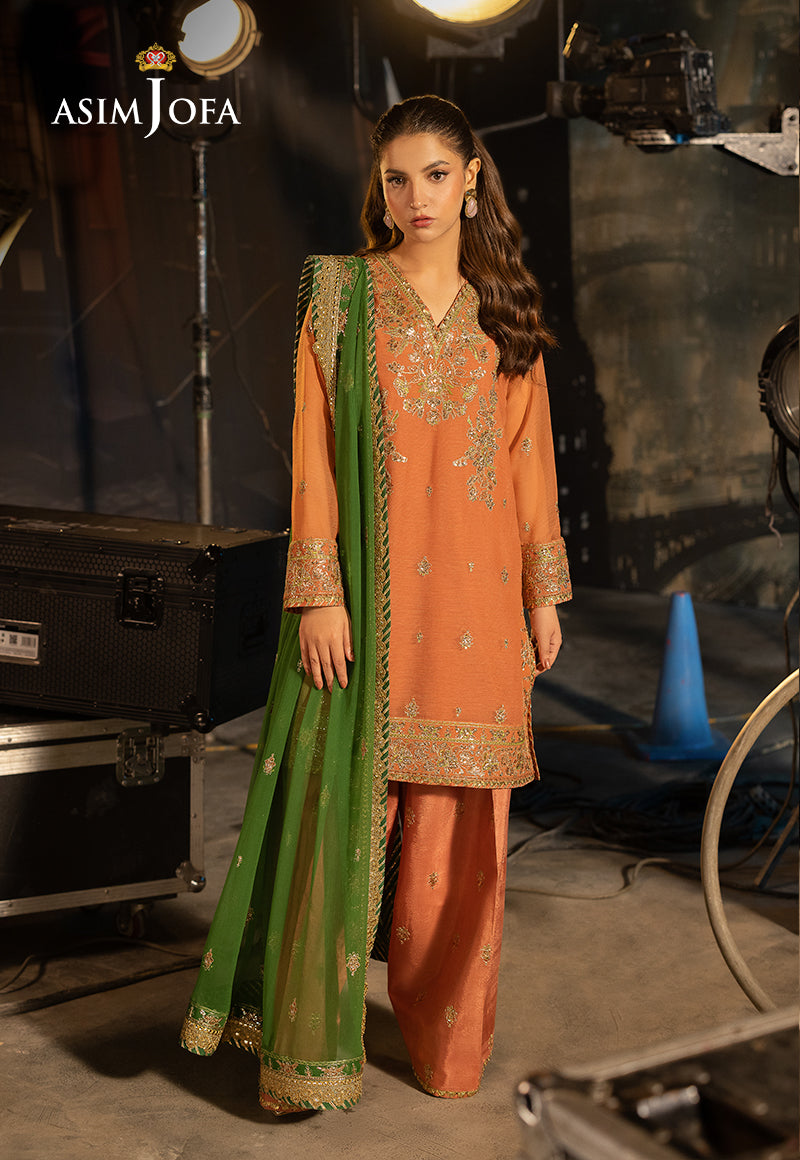 AJLF-03 EMBROIDERED CHIFFON 3 PCS