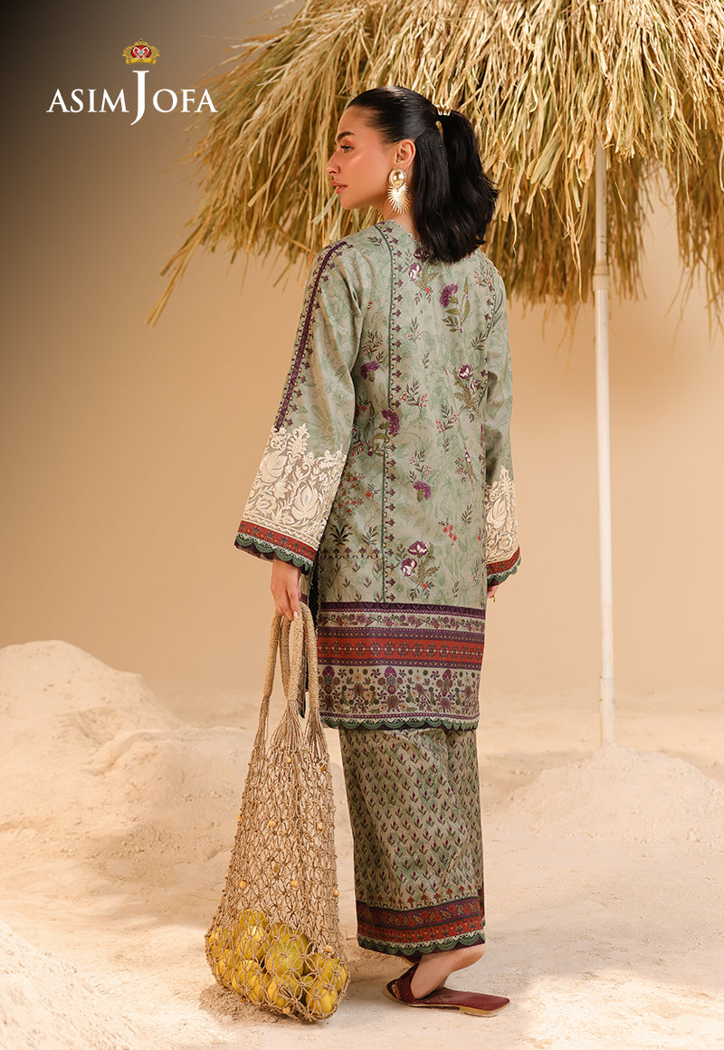 AJUBUD-09 Printed Embroidered Lawn Stitched 2 PCS