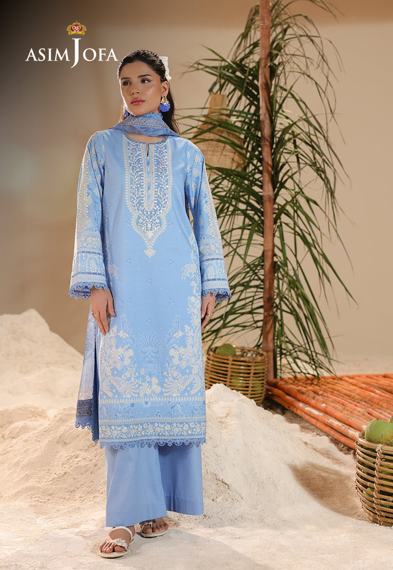 AJUBUD-19 Printed Embroidered Lawn Stitched 2 PCS