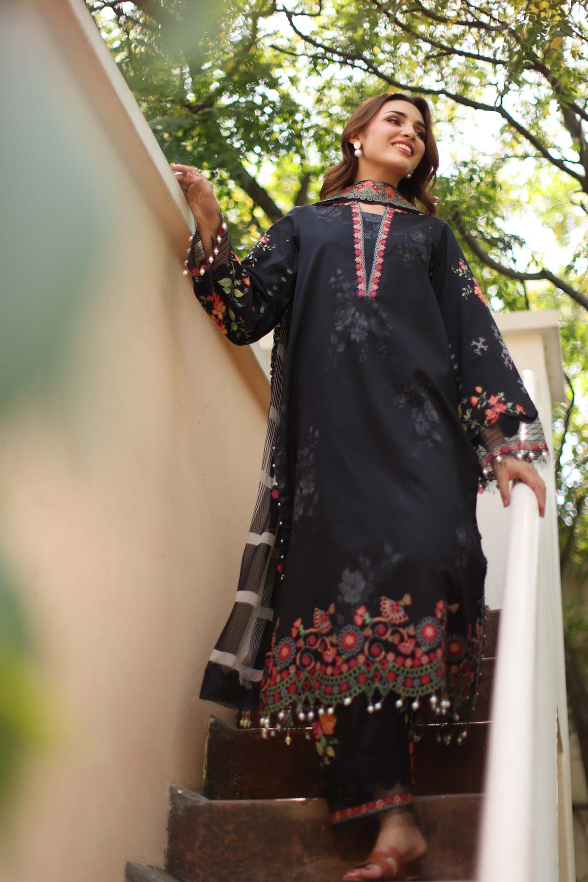 3-PC Unstitched Embroidered Lawn SLC27-08