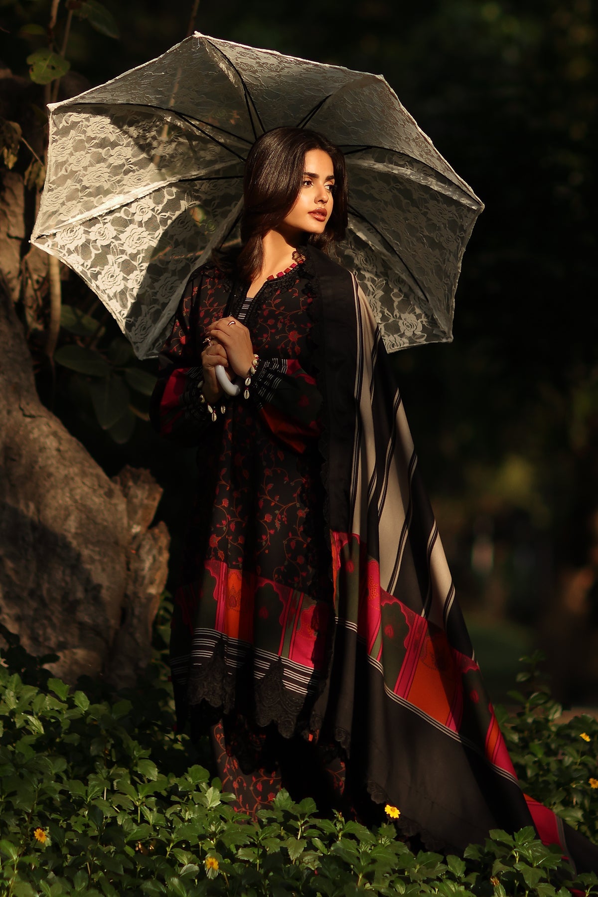 3-PC Unstitched Embroidered Linen Collection ANW6-17