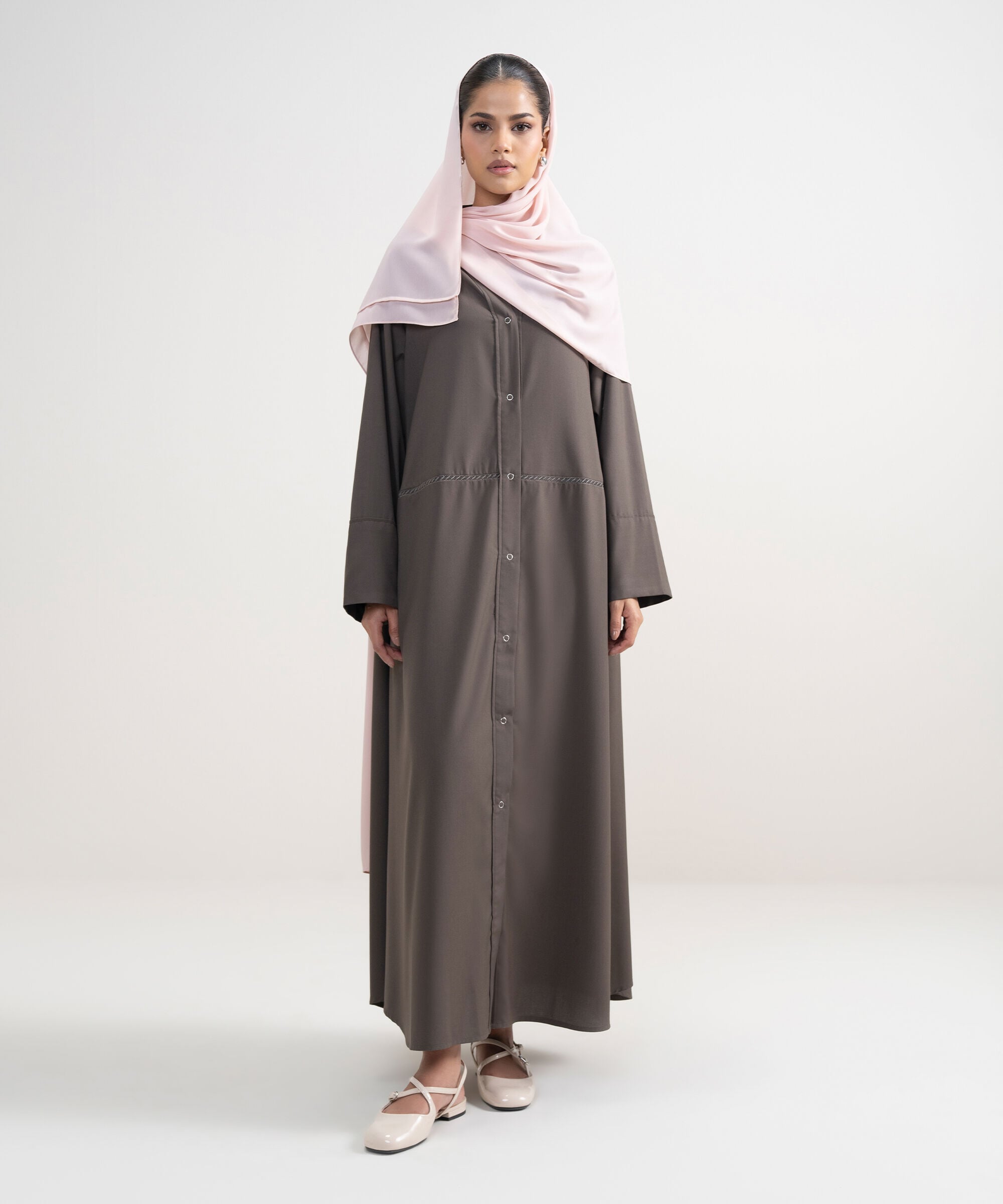 Women's Army Green Kimono Abbaya Set