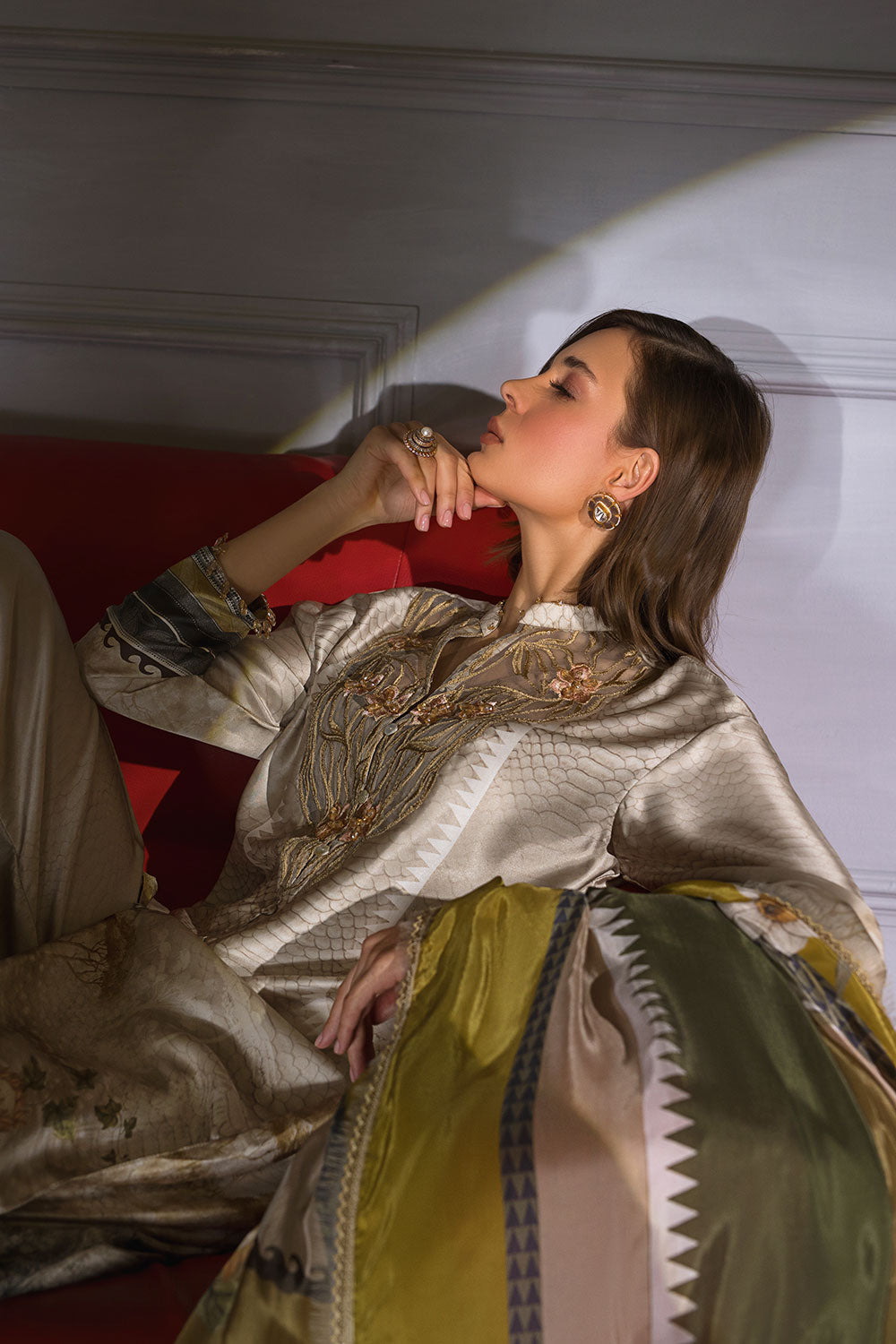 Design 01 Silk Unstitched Collection 2023 (Vol. 2)