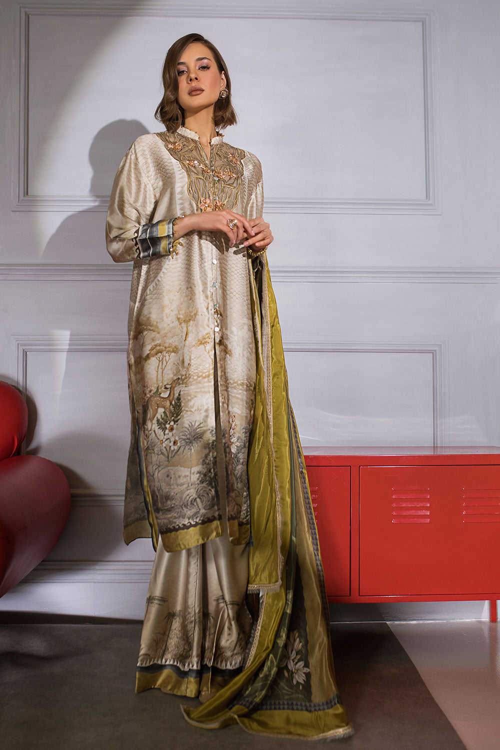 Design 01 Silk Unstitched Collection 2023 (Vol. 2)
