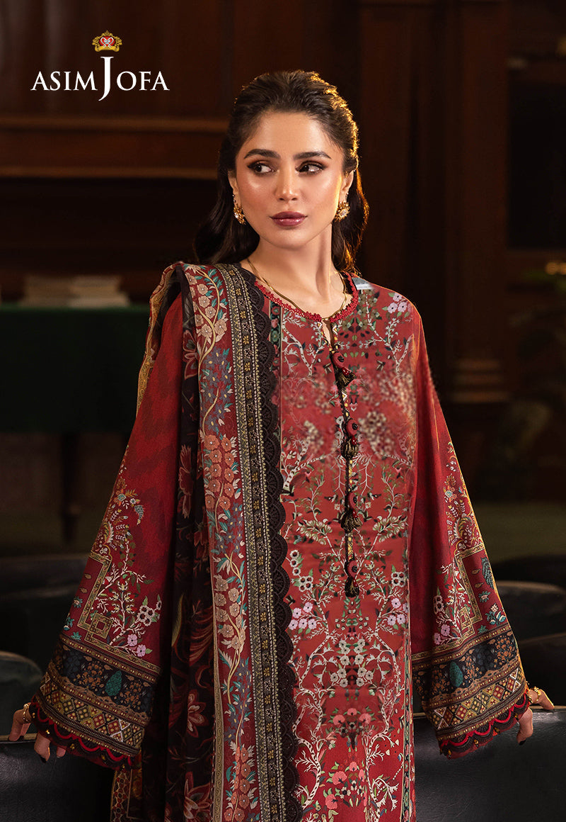 Ajso-82 Unstitched 3 Pcs Shirt Dupatta Trouser