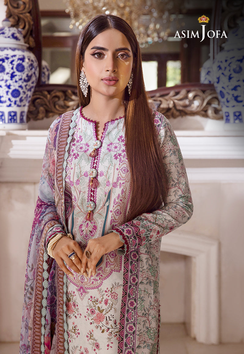 AJAS-13 DESIGNERS EMBROIDERED STITCHED 3 PCS