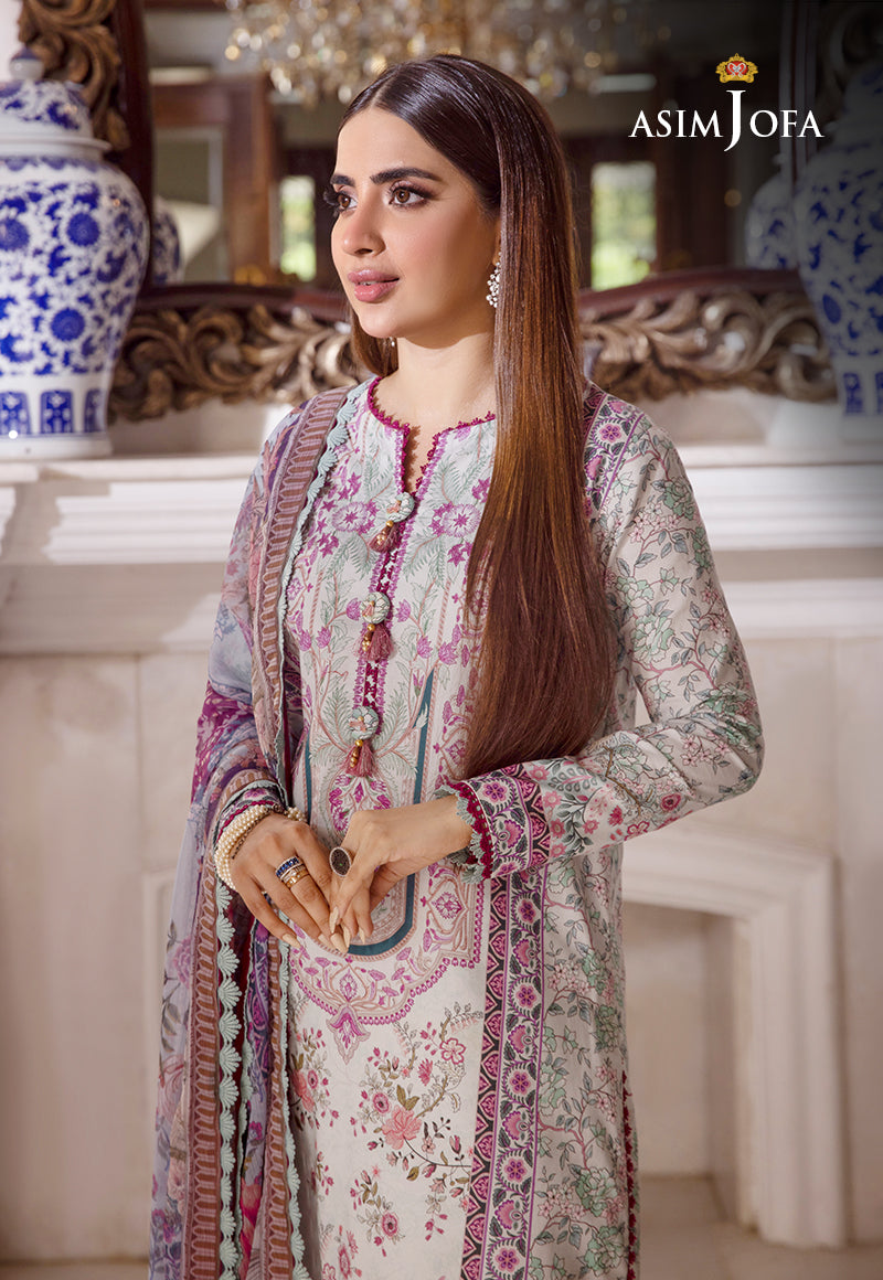 AJAS-13 DESIGNERS EMBROIDERED STITCHED 3 PCS