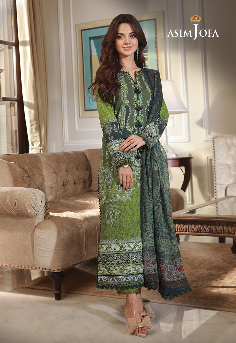 AJAS-14 DESIGNERS EMBROIDERED STITCHED 3 PCS