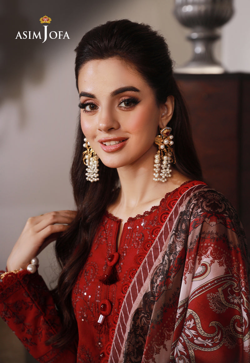 AJAS-25 DESIGNERS EMBROIDERED STITCHED 3 PCS