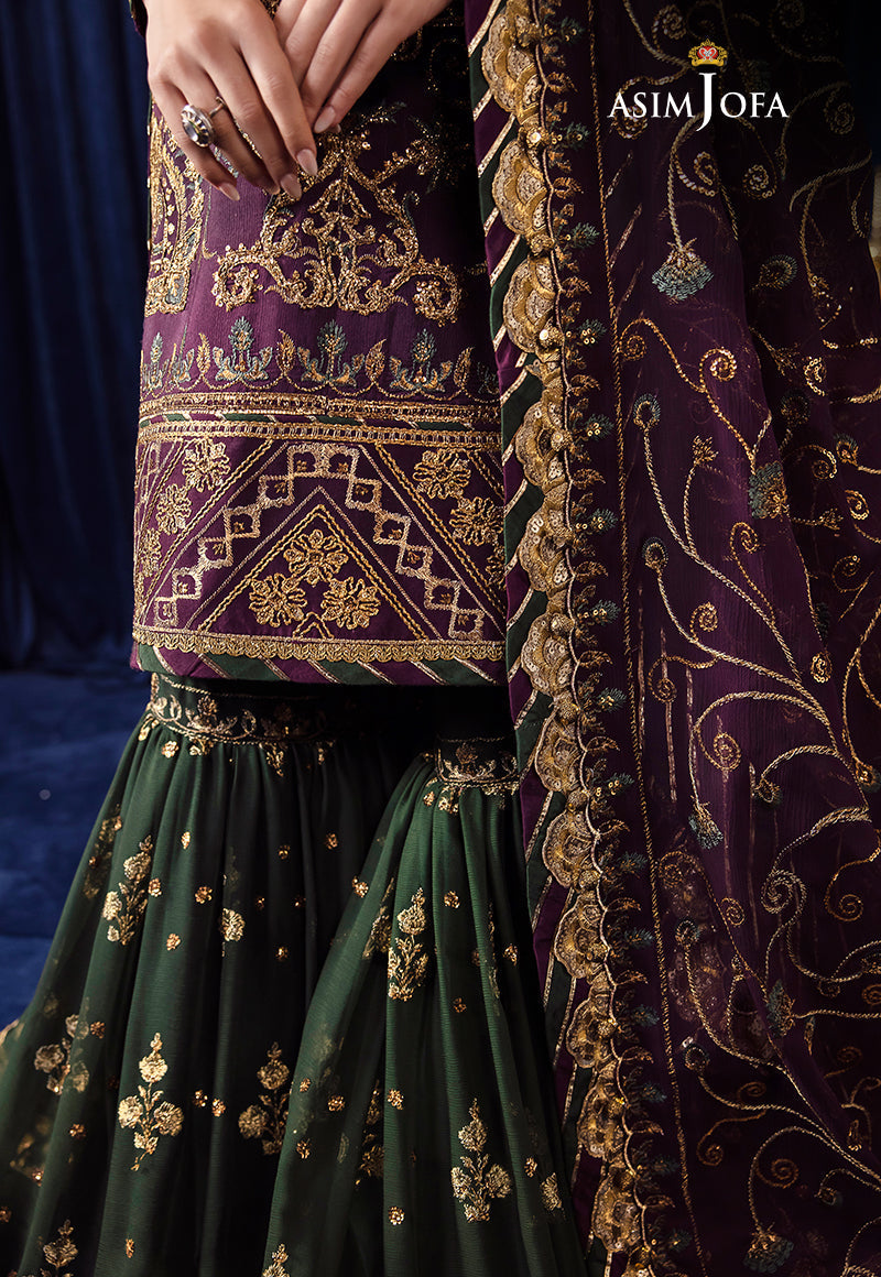 AJBK-07 DESIGNERS EMBROIDERED STITCHED 3 PCS