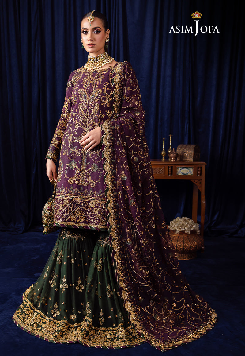 AJBK-07 DESIGNERS EMBROIDERED STITCHED 3 PCS