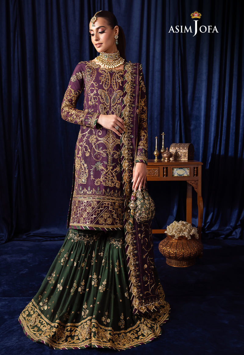 AJBK-07 DESIGNERS EMBROIDERED STITCHED 3 PCS