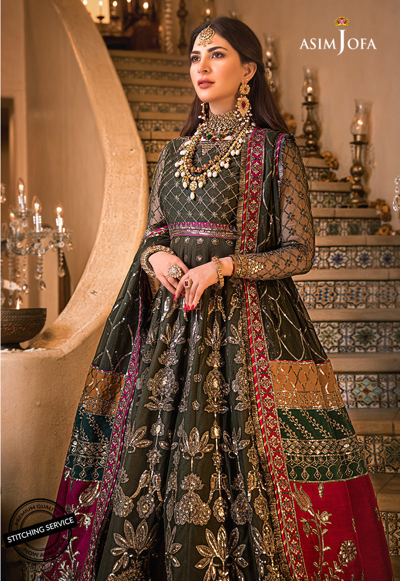 AJBN-10 EMBROIDERED SILK 2 PCS