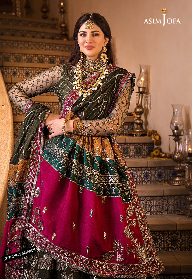 AJBN-10 EMBROIDERED SILK 2 PCS