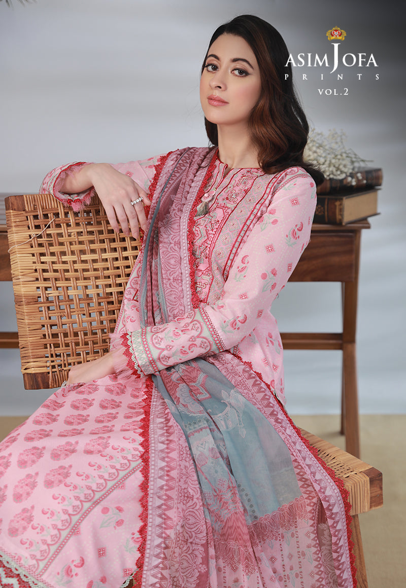 AJBP-42 EMBROIDERED LAWN 3-PCS