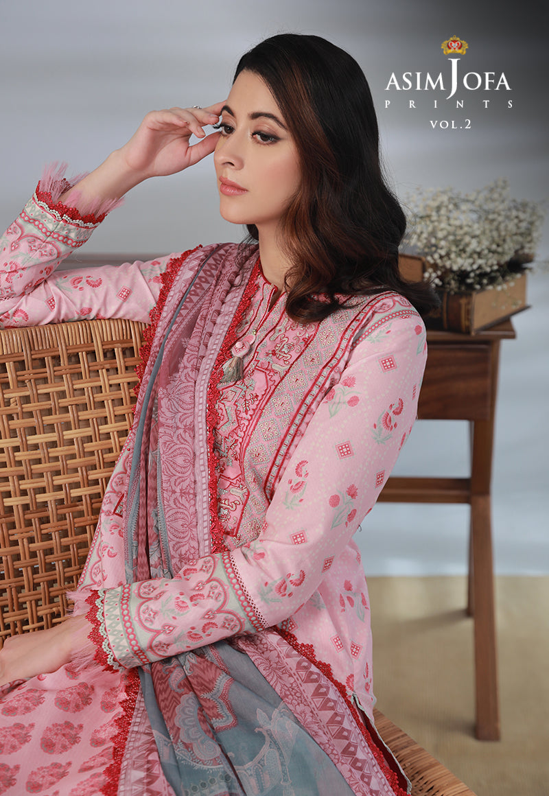 AJBP-42 EMBROIDERED LAWN 3-PCS