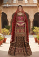 AJBRD-12 HAND EMBROIDERED BRIDAL DRESS 3 PCS