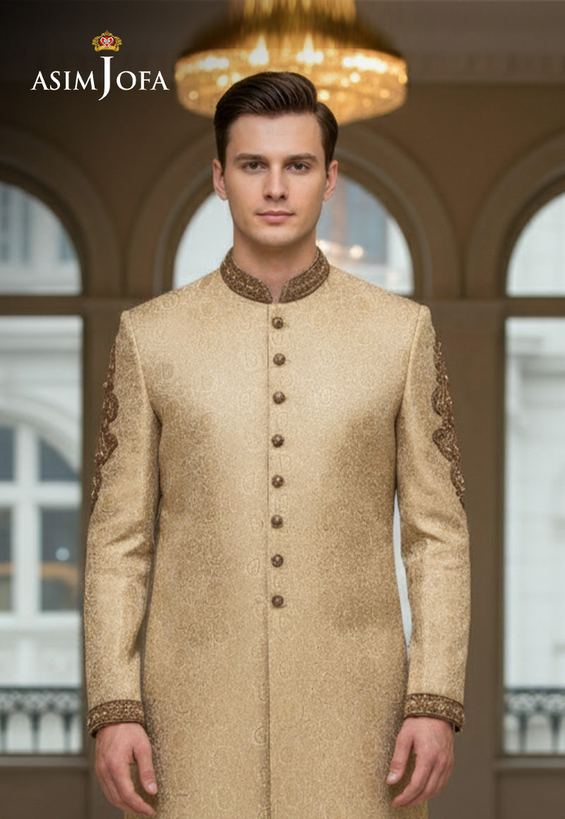 AJBRD-27 Embroidered Sherwani STITCHED 1 PC
