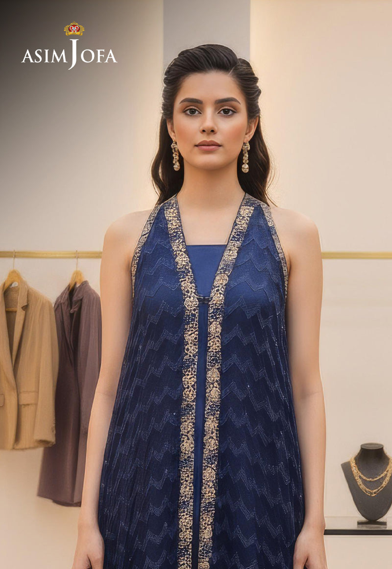 AJBRD-45 Embroidered Chiffon STITCHED 1 PC