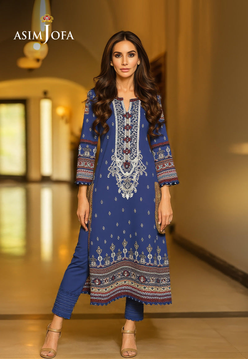 AJDSAI-01 PRINTED EMBROIDERED DOBBY STITCHED 3 PCS