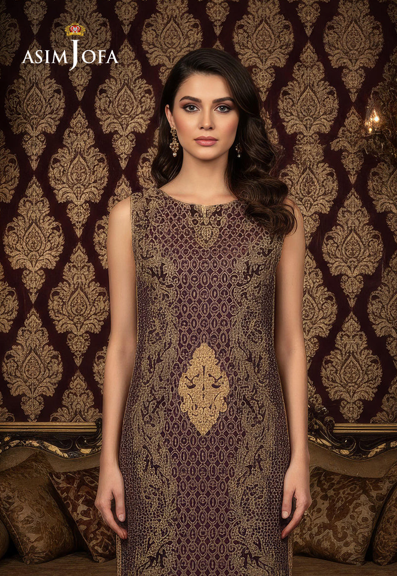 AJDSAI-236 EMBROIDERED CHIFFON STITCHED 1 PC