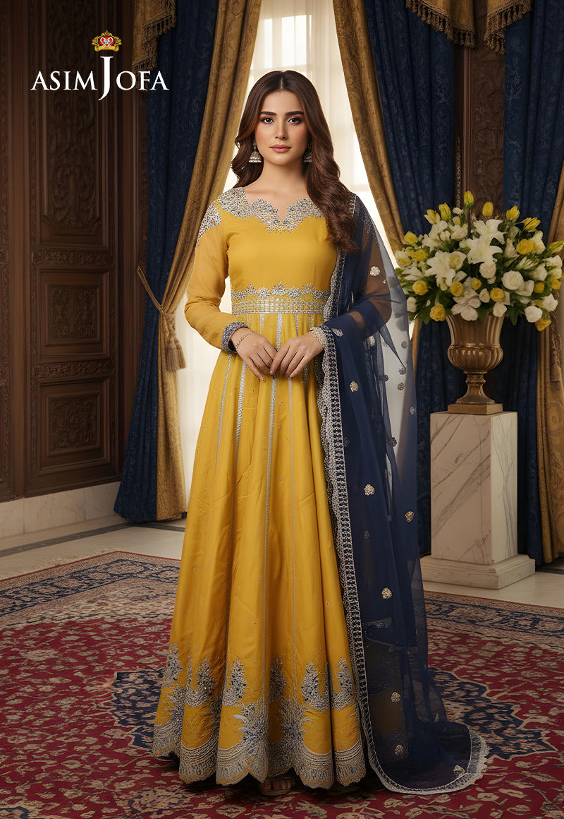AJDSAI-296 ORGANZA STITCHED 2 PCS