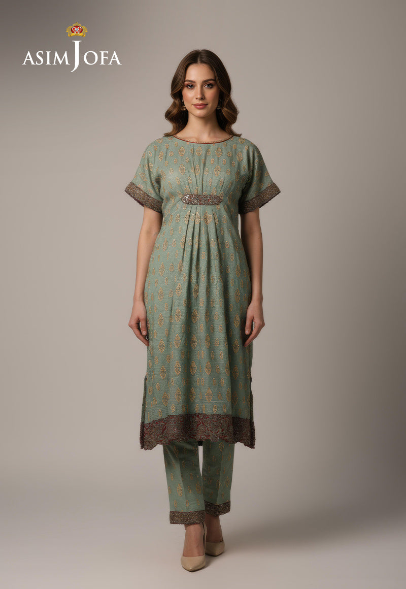 AJDSAI-301 EMBROIDERED ORGANZA STITCHED 1 PC
