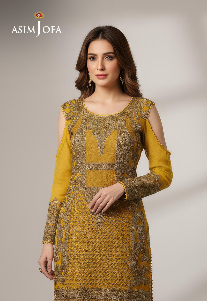 AJDSAI-310 EMBROIDERED CHIFFON STITCHED 1 PC