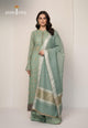 AJDSAI-331 EMBROIDERED ORGANZA STITCHED 3 PCS