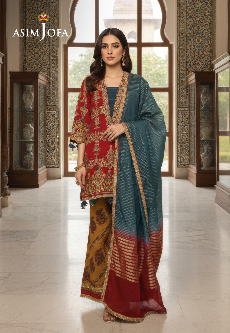 AJDSAI-342 VISCOSE SILK STITCHED 2 PCS