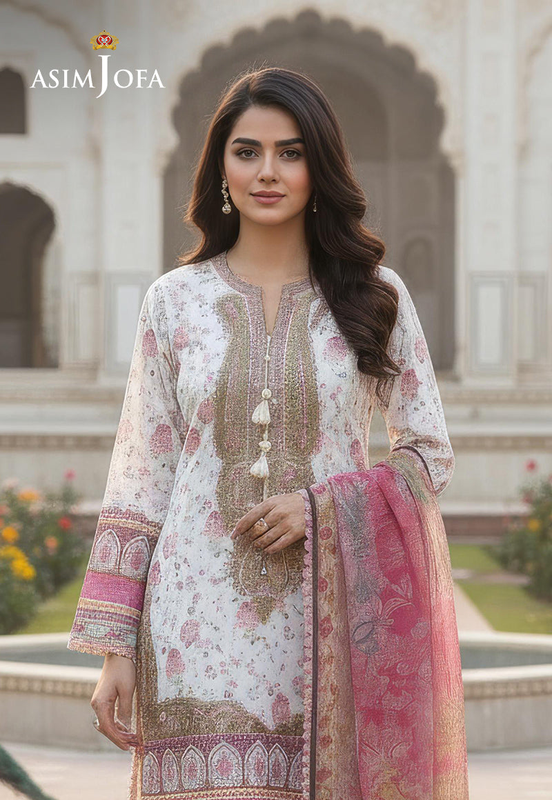 AJDSAI-454 LAWN STITCHED 3 PCS