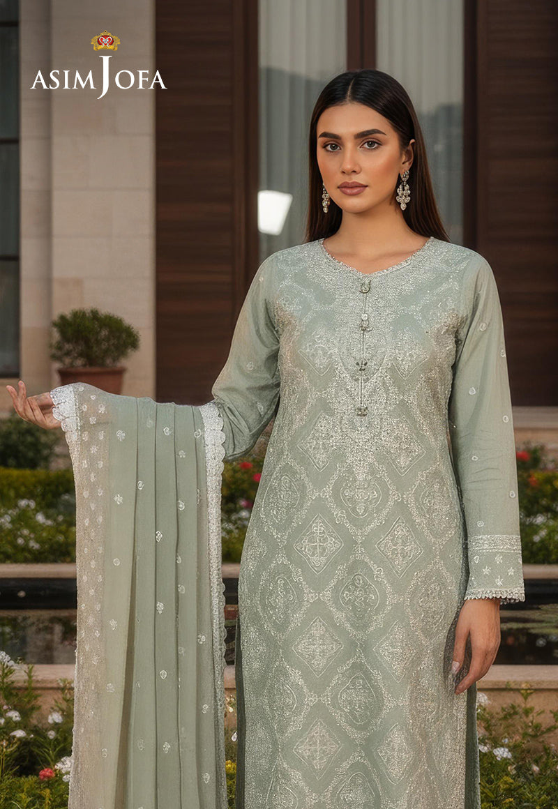 AJDSAI-455 COTTON LAWN STITCHED 3 PCS