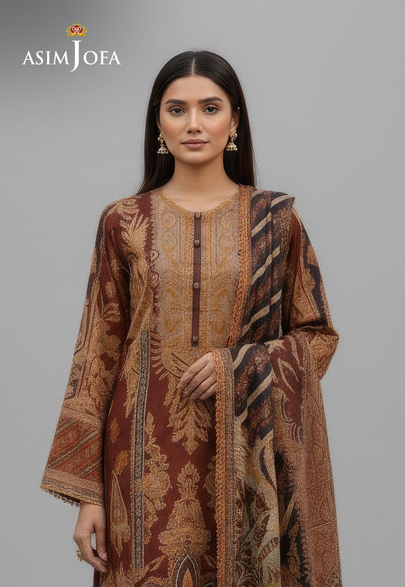 AJDSAI-459 LAWN STITCHED 3 PCS