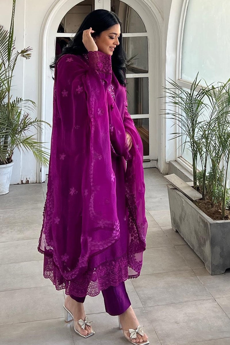 Marine Green Shirt and Dupatta
