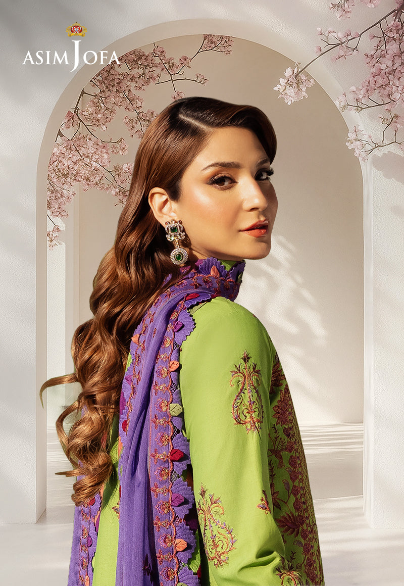 AJELLD-05 EMBROIDERED LAWN Stitched 3 PCS
