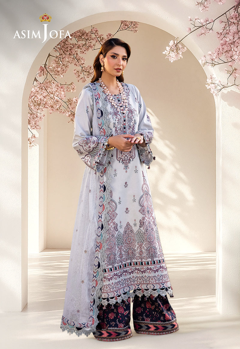 AJELLD-10 EMBROIDERED LAWN STITCHED 3 PCS