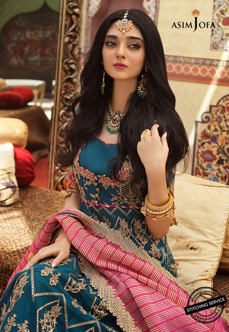 AJFD-05 EMBROIDERED STITCHED 3 PCS