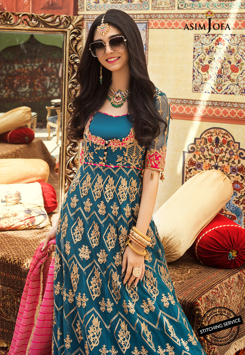 AJFD-05 EMBROIDERED STITCHED 3 PCS