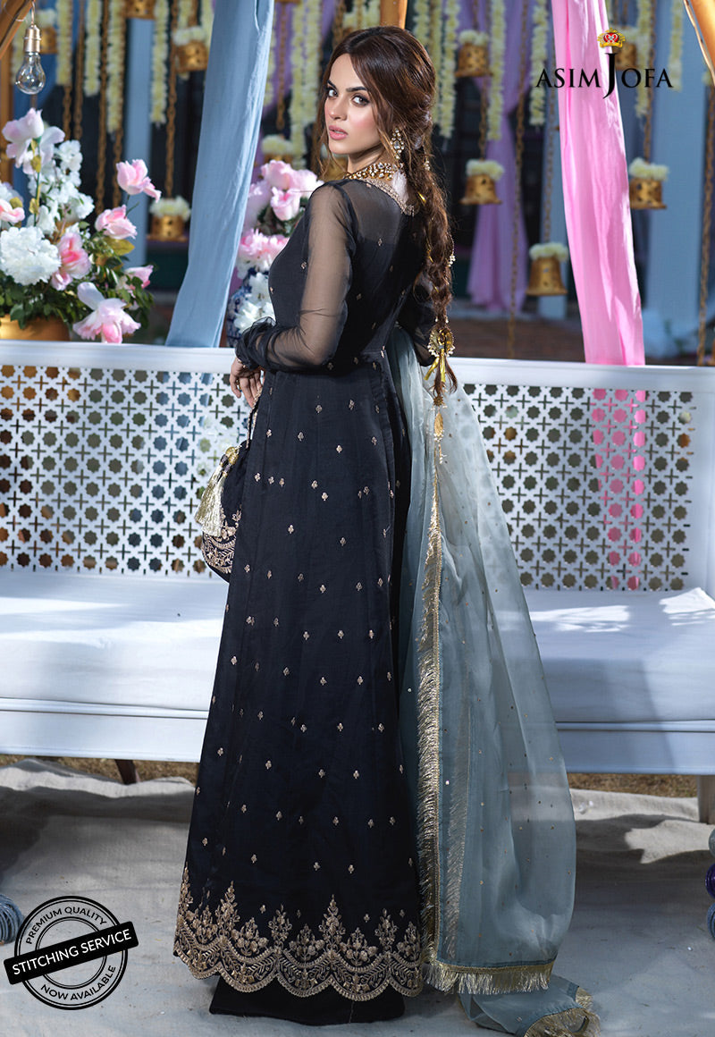 AJFC-11 EMBROIDERED ORGANZA 3 PCS