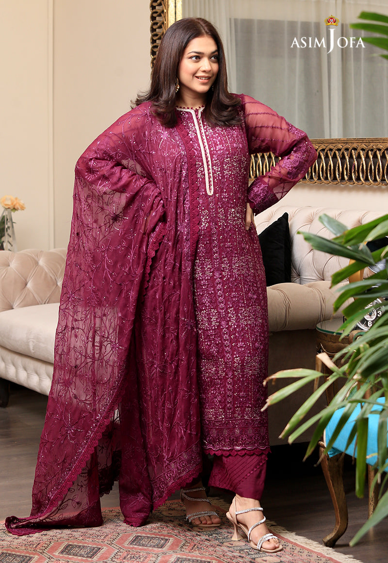 AJHJ-07 EMBROIDERED CHIFFON 3 PCS