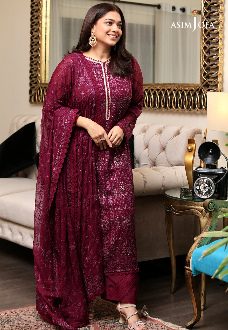 AJHJ-07 EMBROIDERED CHIFFON 3 PCS